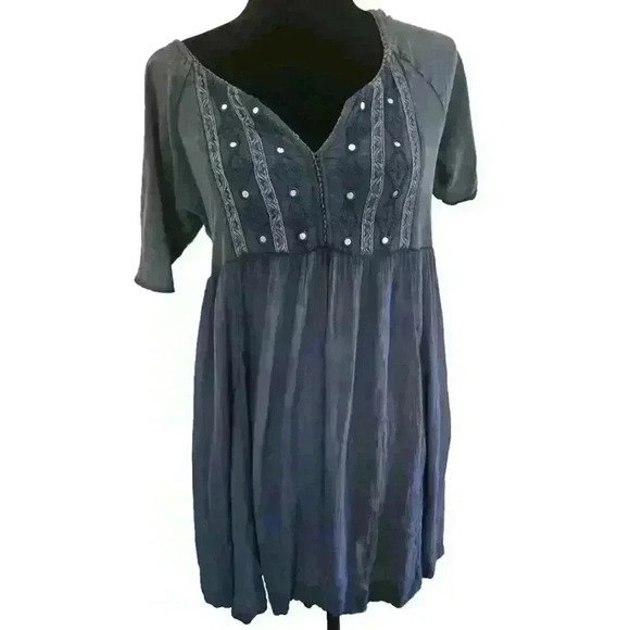 Free People Womens La Mamounia Boho Embroidered Midi Dress S - Picture 3 of 15